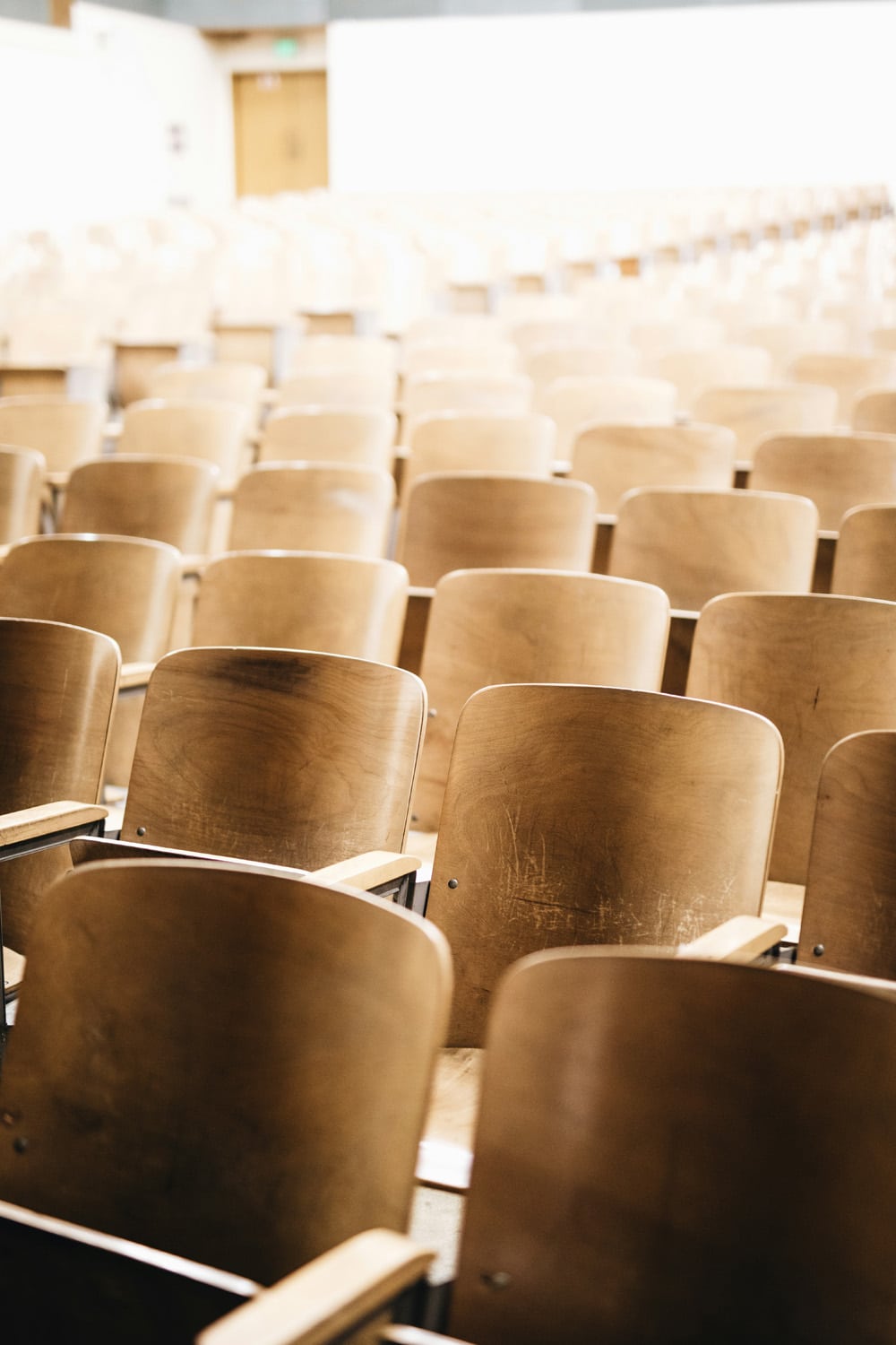 Rows of chairs in auditorium